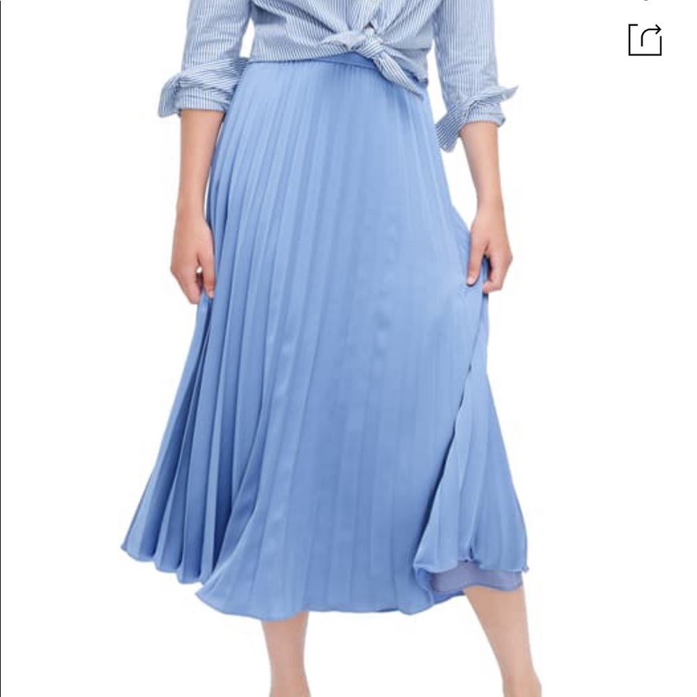 Jcrew Pleated Midi Skirt In Dark Peri